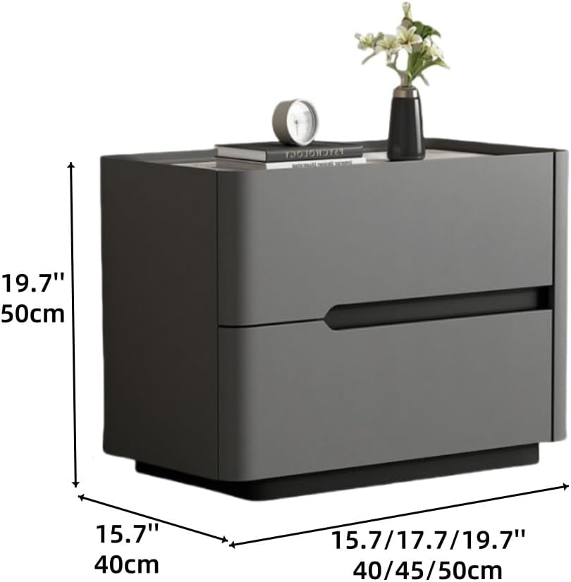 Modern Leather Bedside Table