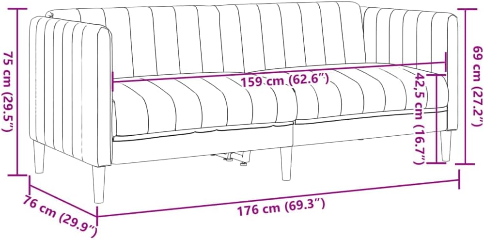 Modern Leather Sofa for Living Room