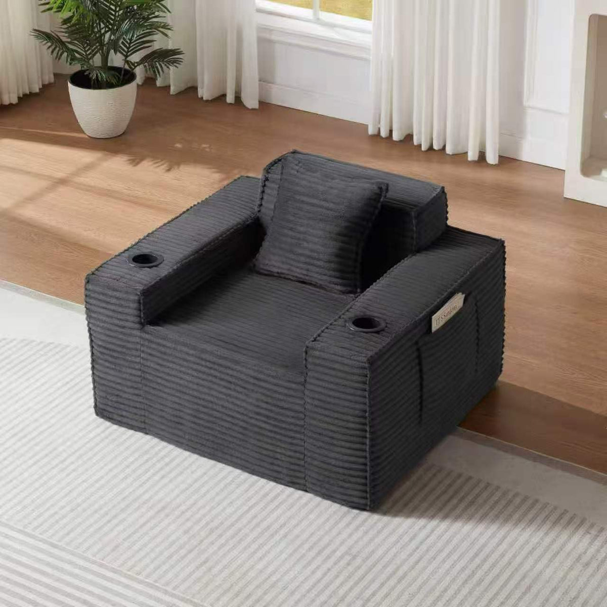 Boneless 1-Seater Sofa Chair – Cozy Lounge Seat