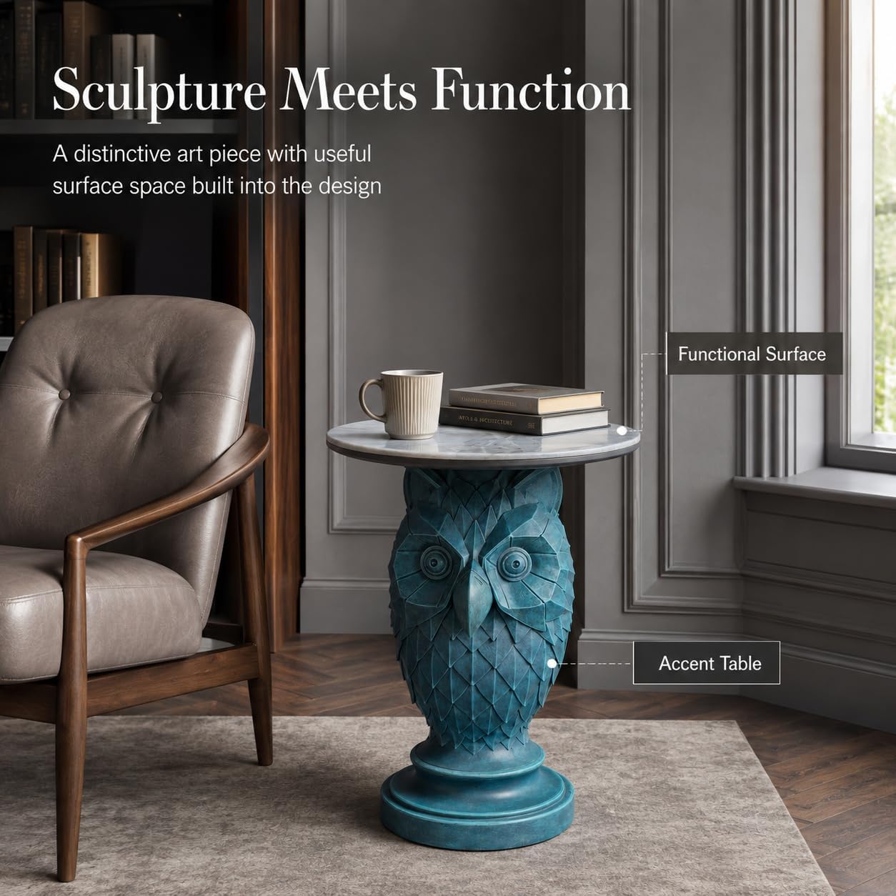 Sculptural Animal Accent Side Table