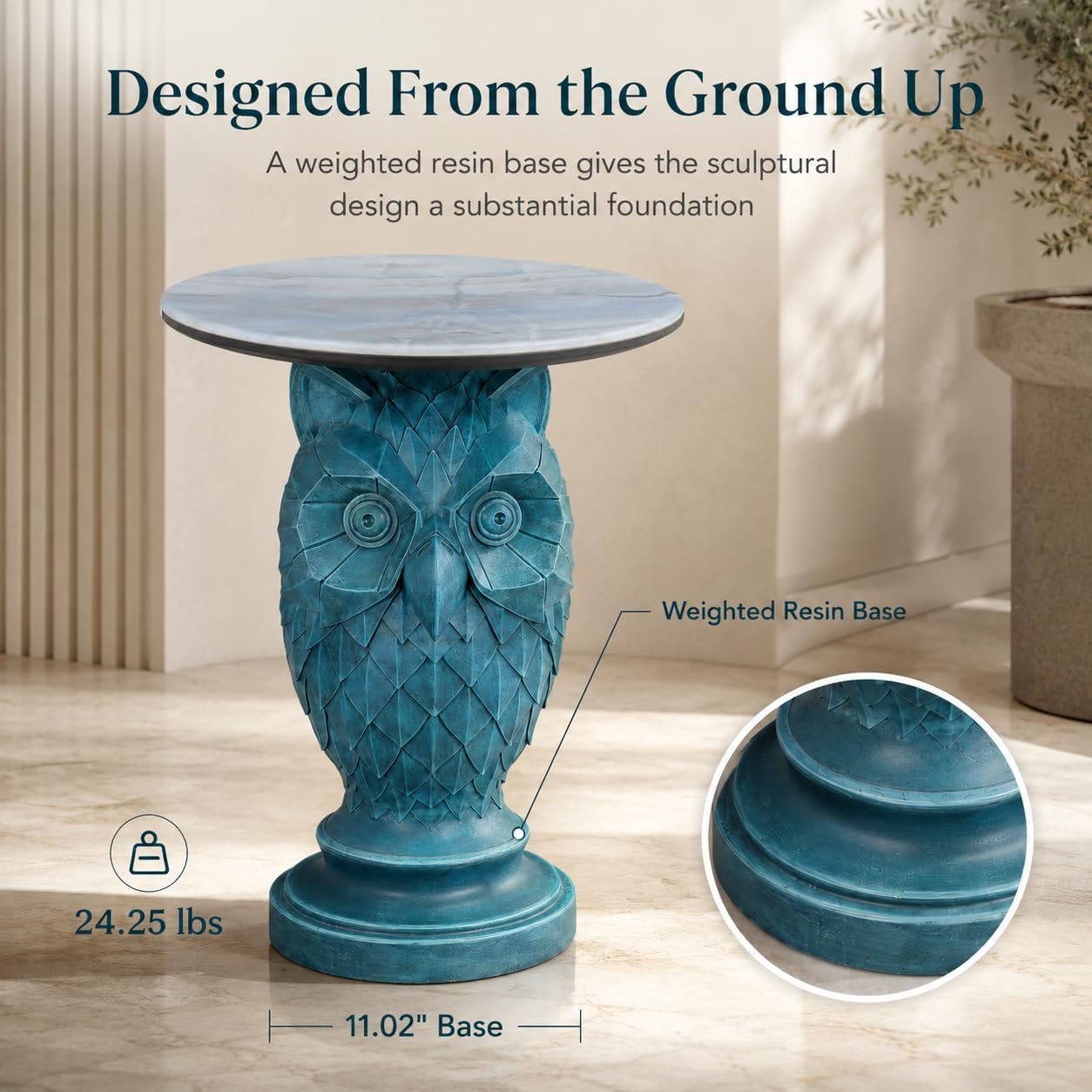 Sculptural Animal Accent Side Table