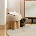 Round Mushroom Ottoman – Soft Entryway Footstool