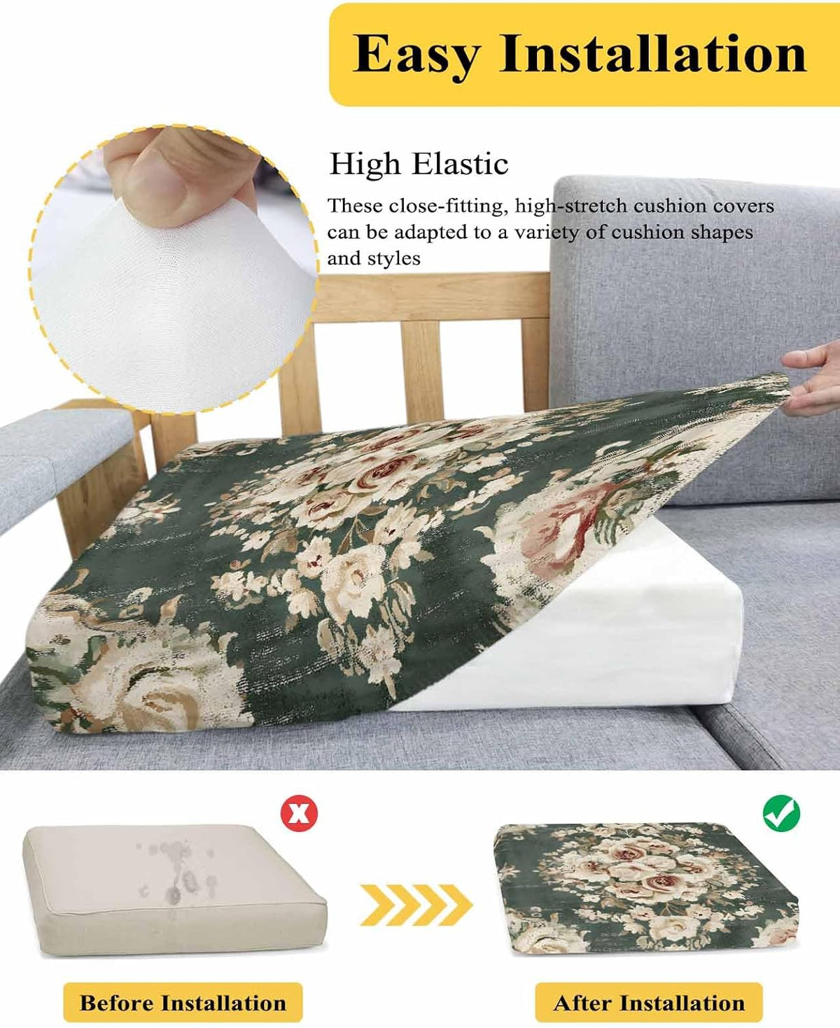 Traditional Sofa Slipcover – Stretch Furniture Protector